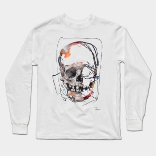 Magic Skull Original Painting | LSD Skull Pop Surreal Broken Banned Art | Unfinished Business Long Sleeve T-Shirt